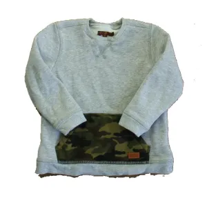 7 for all Mankind Boys Gray Camo Long Sleeve Shirt