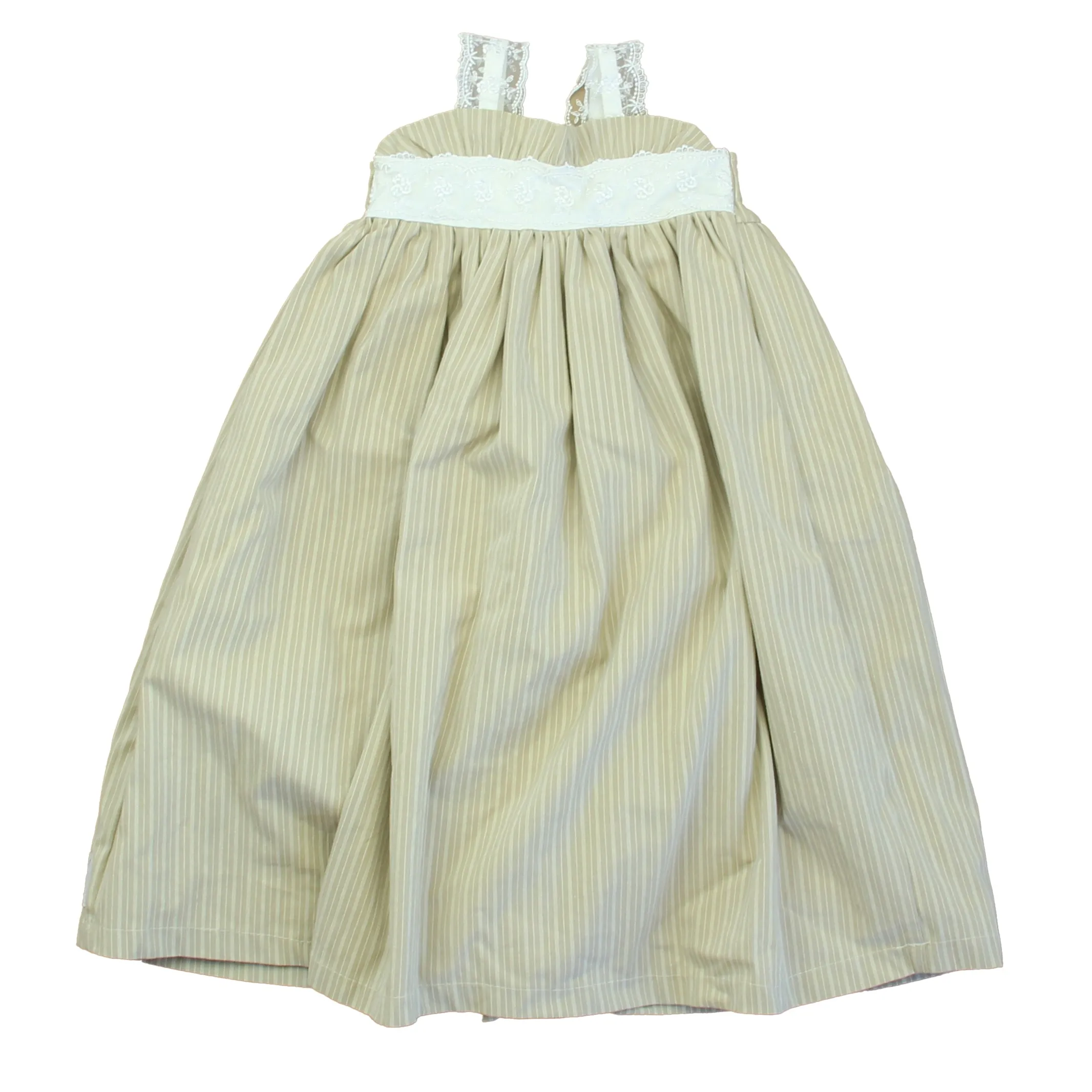 Amy Lou Girls Tan | White Dress
