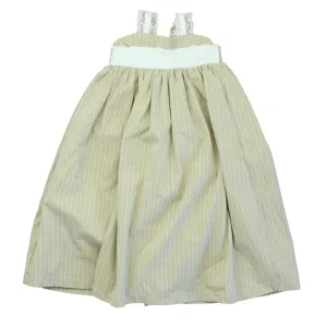 Amy Lou Girls Tan | White Dress