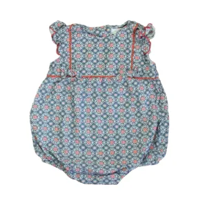 Angel Dear Girls Blue | Red Floral Romper