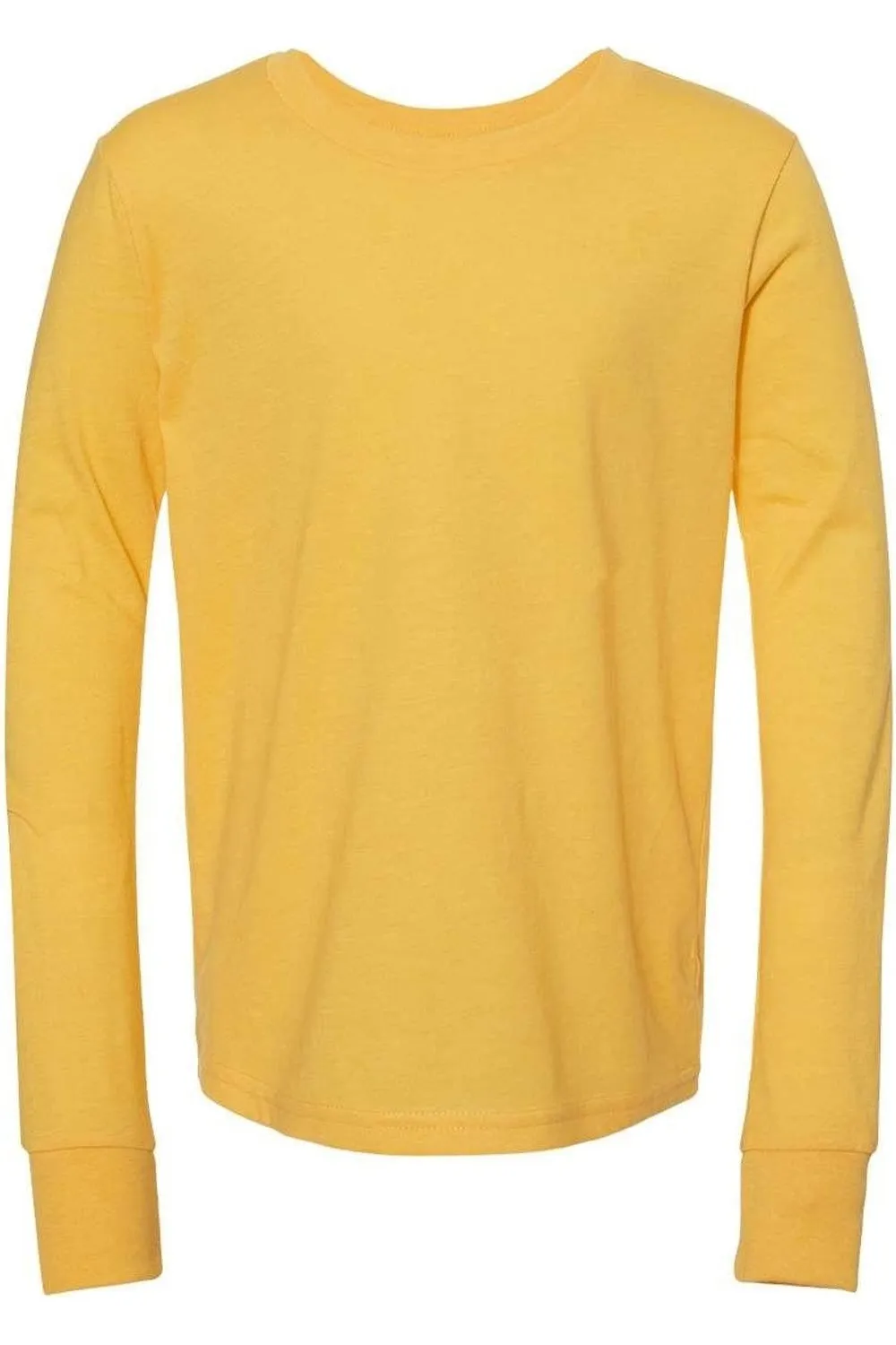 BELLA   CANVAS Youth Heather CVC Long Sleeve Tee