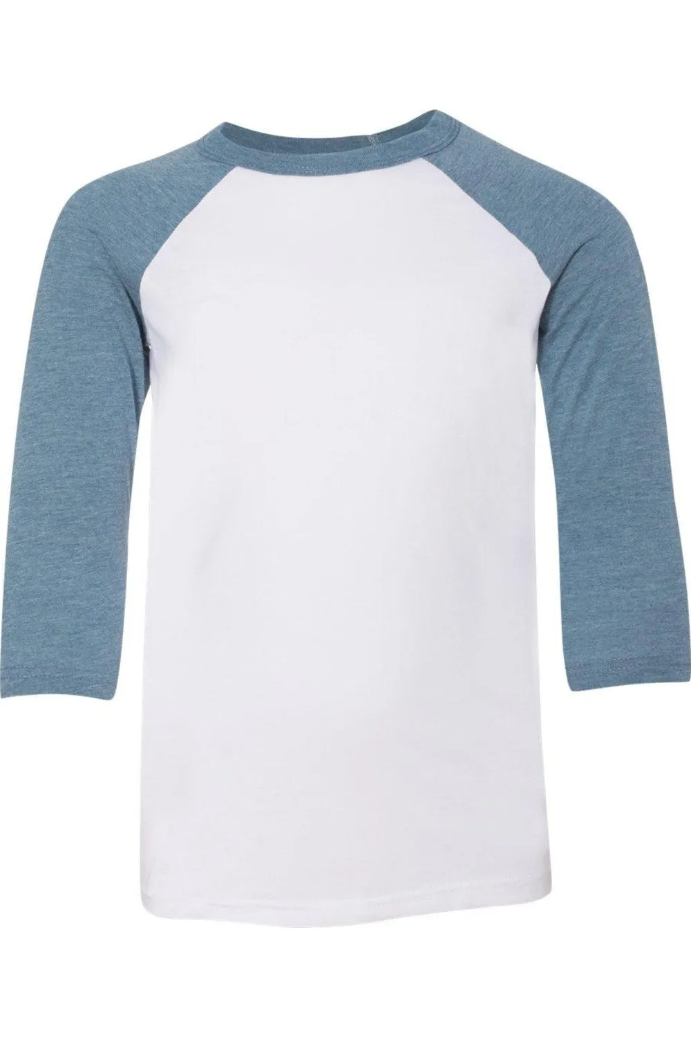 BELLA   CANVAS Youth Three-Quarter Sleeve Baseball Tee