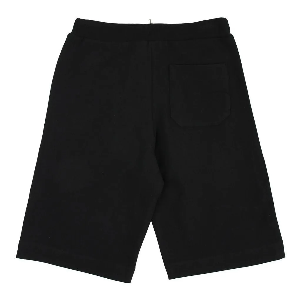 Black Logo Cotton Shorts