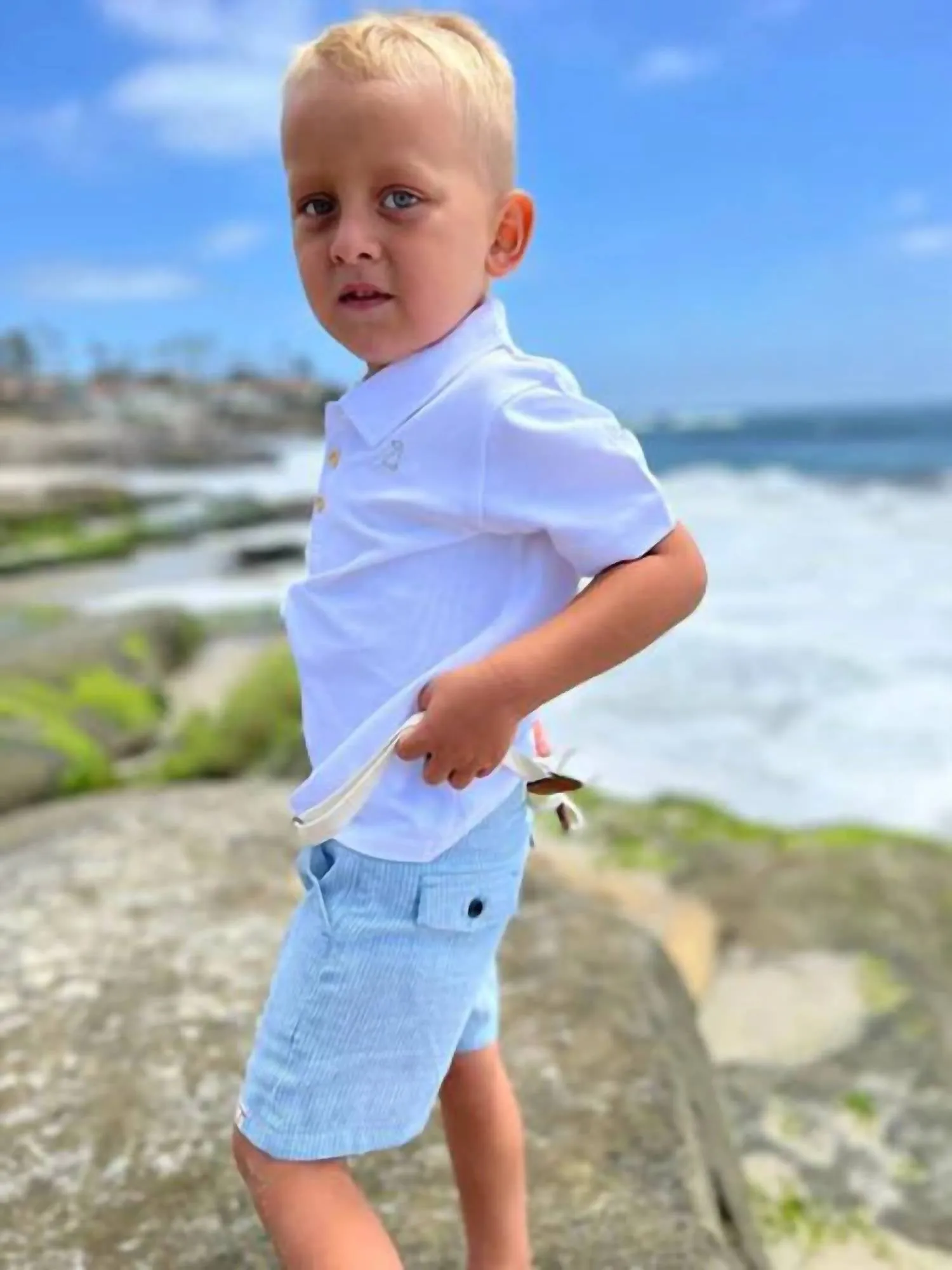Boys Captain Shorts In Blue