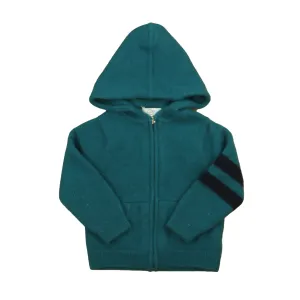 Carolina Zapf Girls Turquoise | Navy Cashmere Cardigan