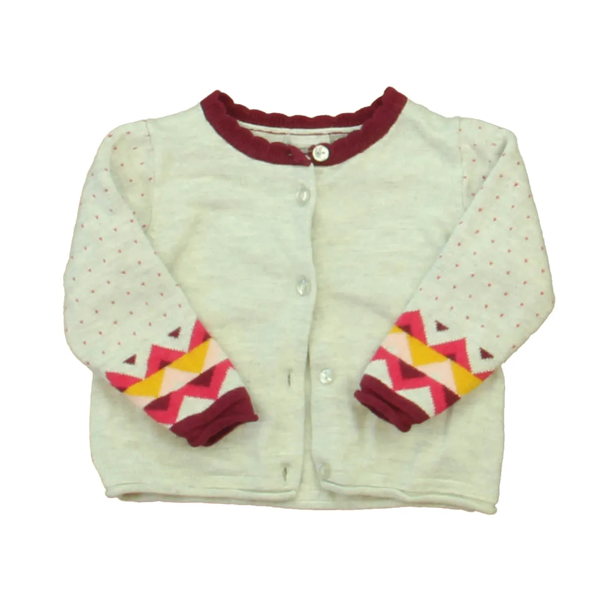 Catimini Girls Gray | Maroon Cardigan