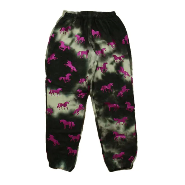 Chaser Girls Black | White Purple Unicorns Casual Pants
