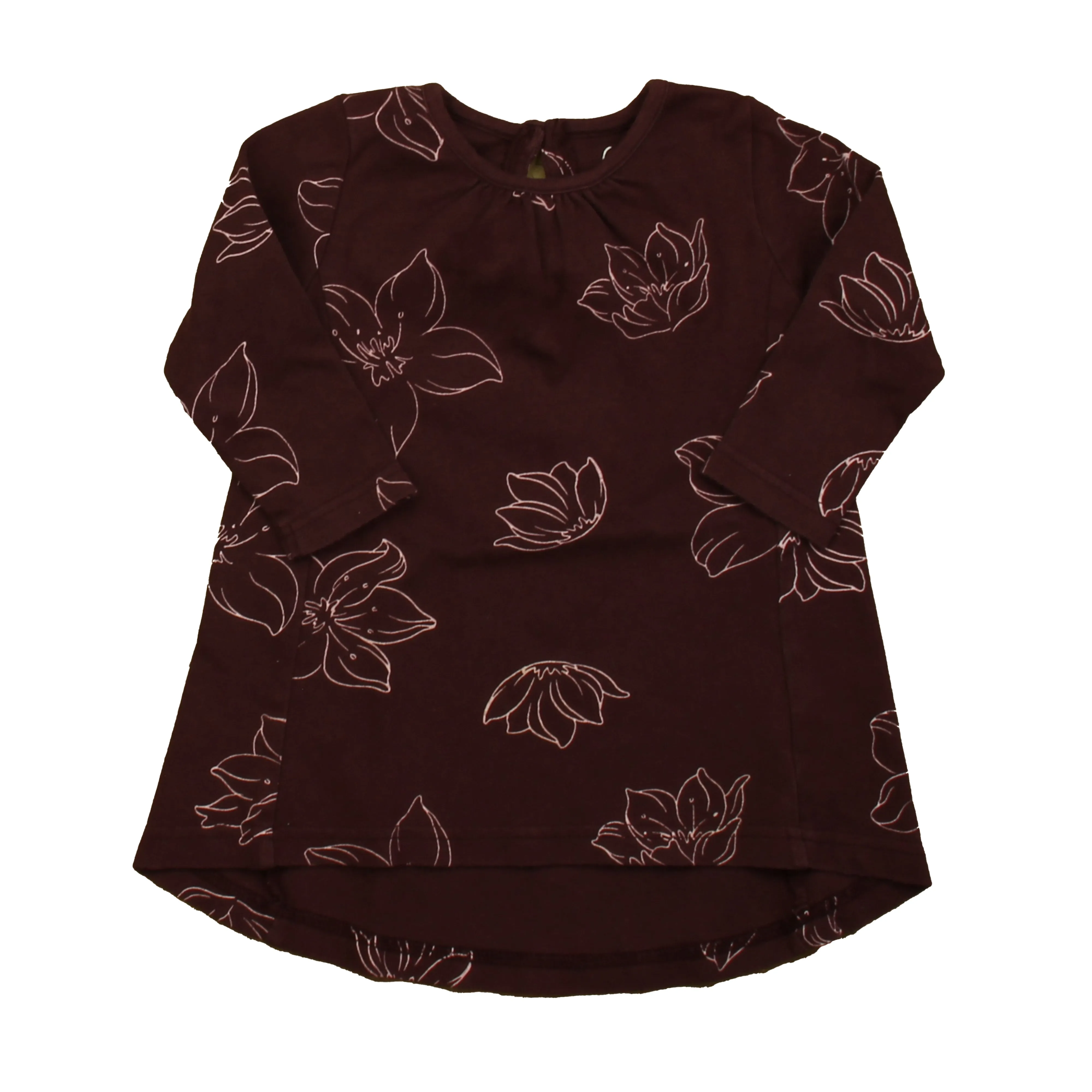 City Mouse Girls Maroon Floral Dress