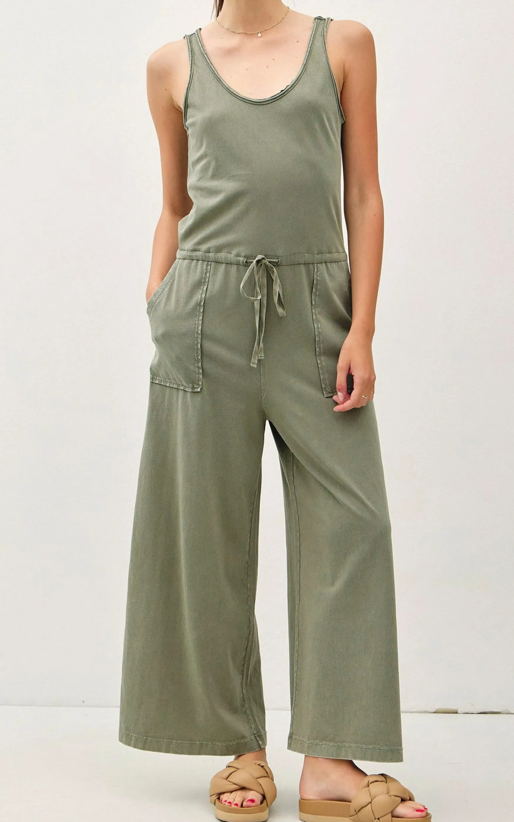 Cotton Tank Jumpsuit - Final Sale