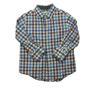 Crewcuts Boys Blue | Maroon Check Button Down Long Sleeve