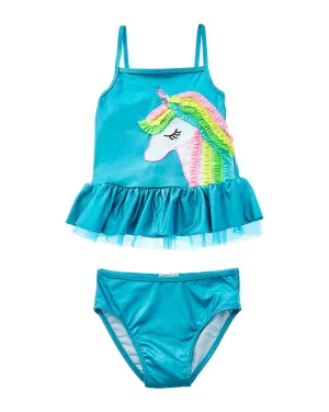 Flapdoodles Rainbow Unicorn 2Pc Swimsuit