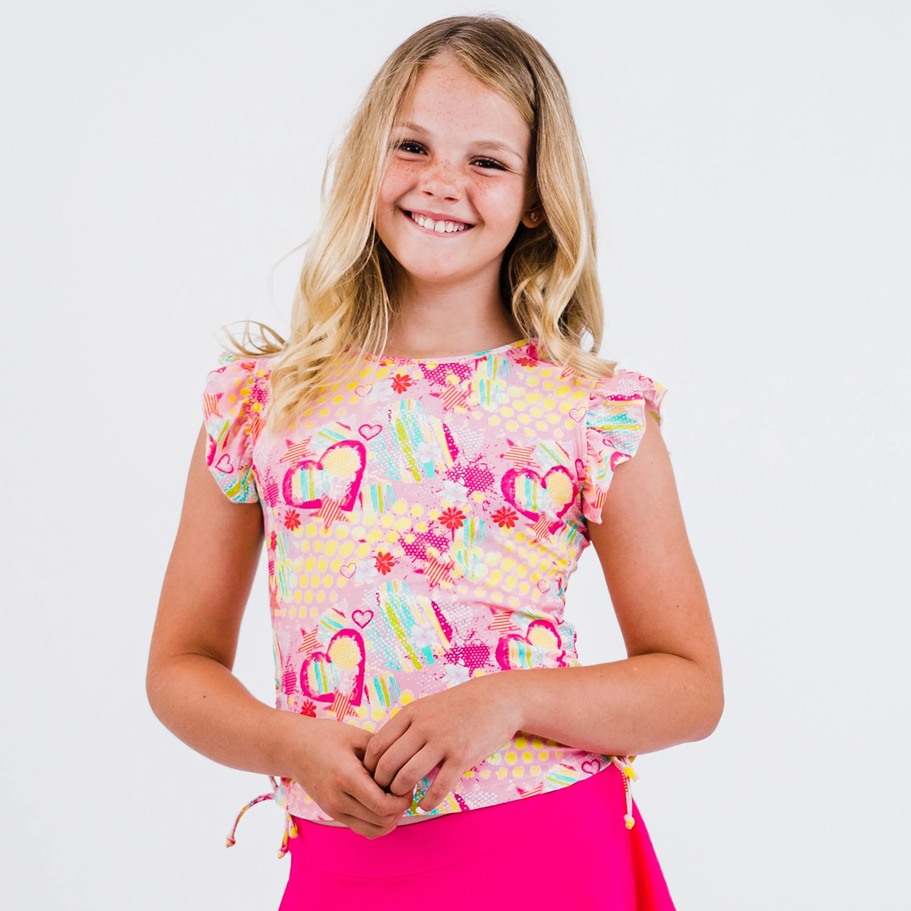 Girl's Flutter Sleeve Chloe Swim Top
