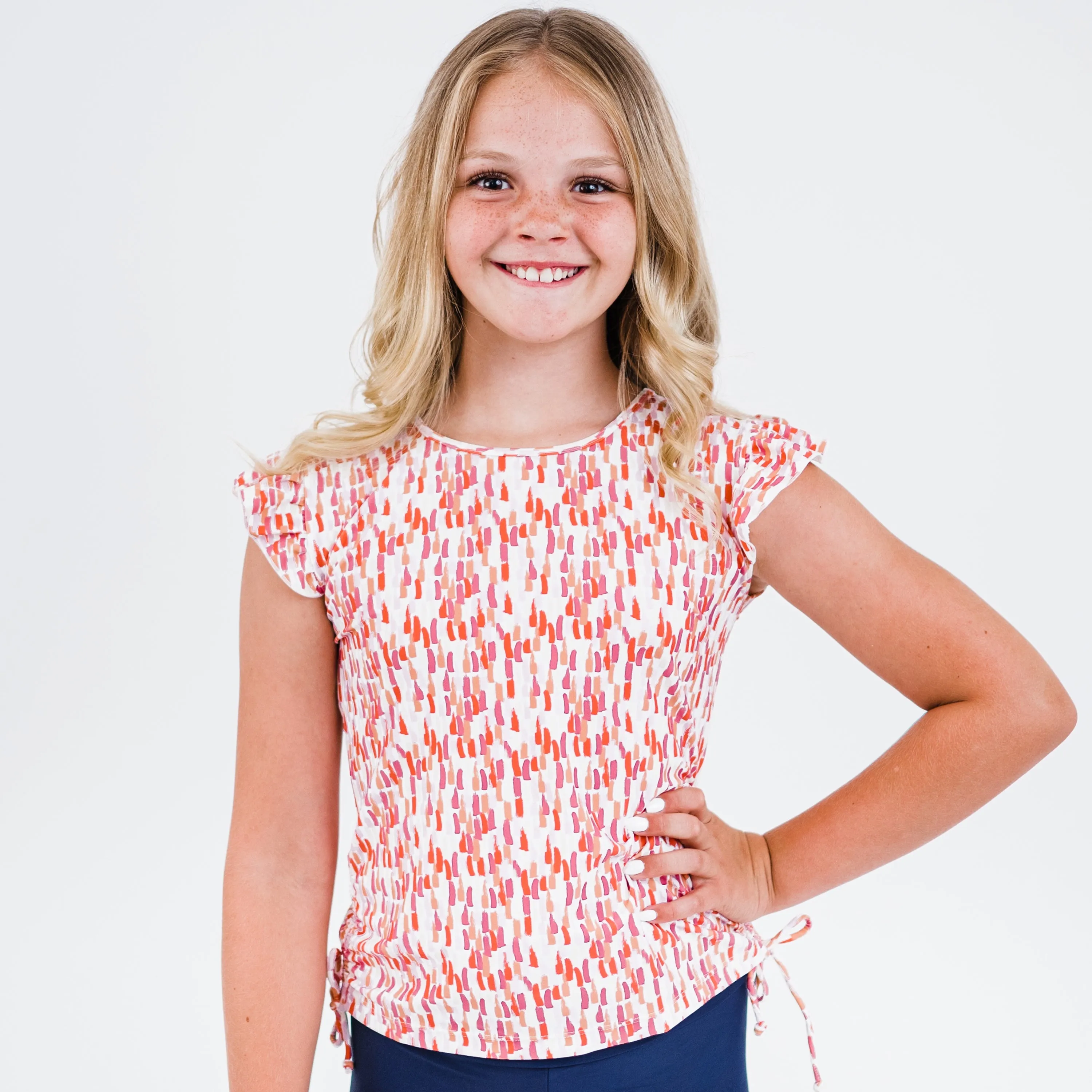 Girl's Flutter Sleeve Chloe Swim Top