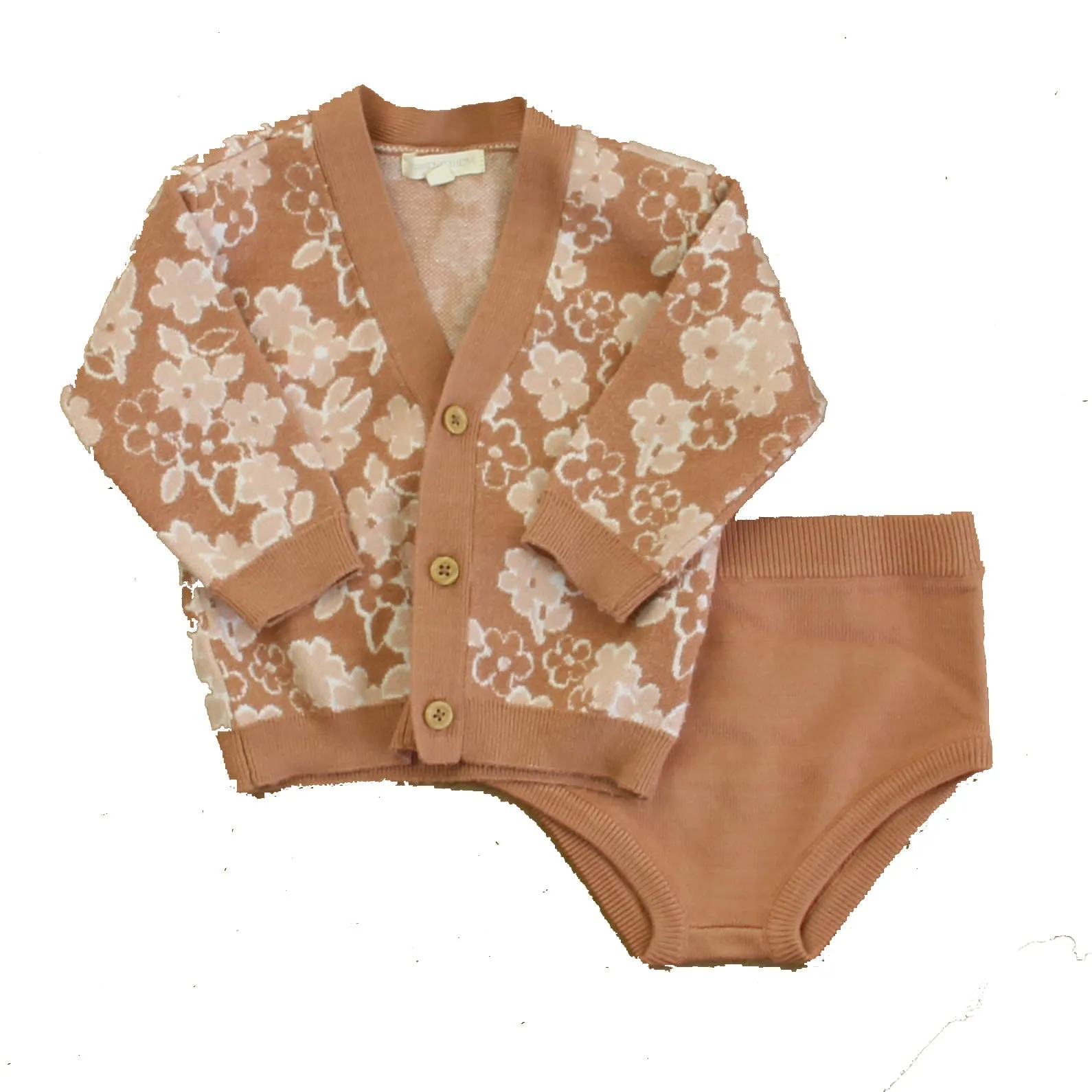 Grayson Collective Girls Mauve Floral Apparel Sets