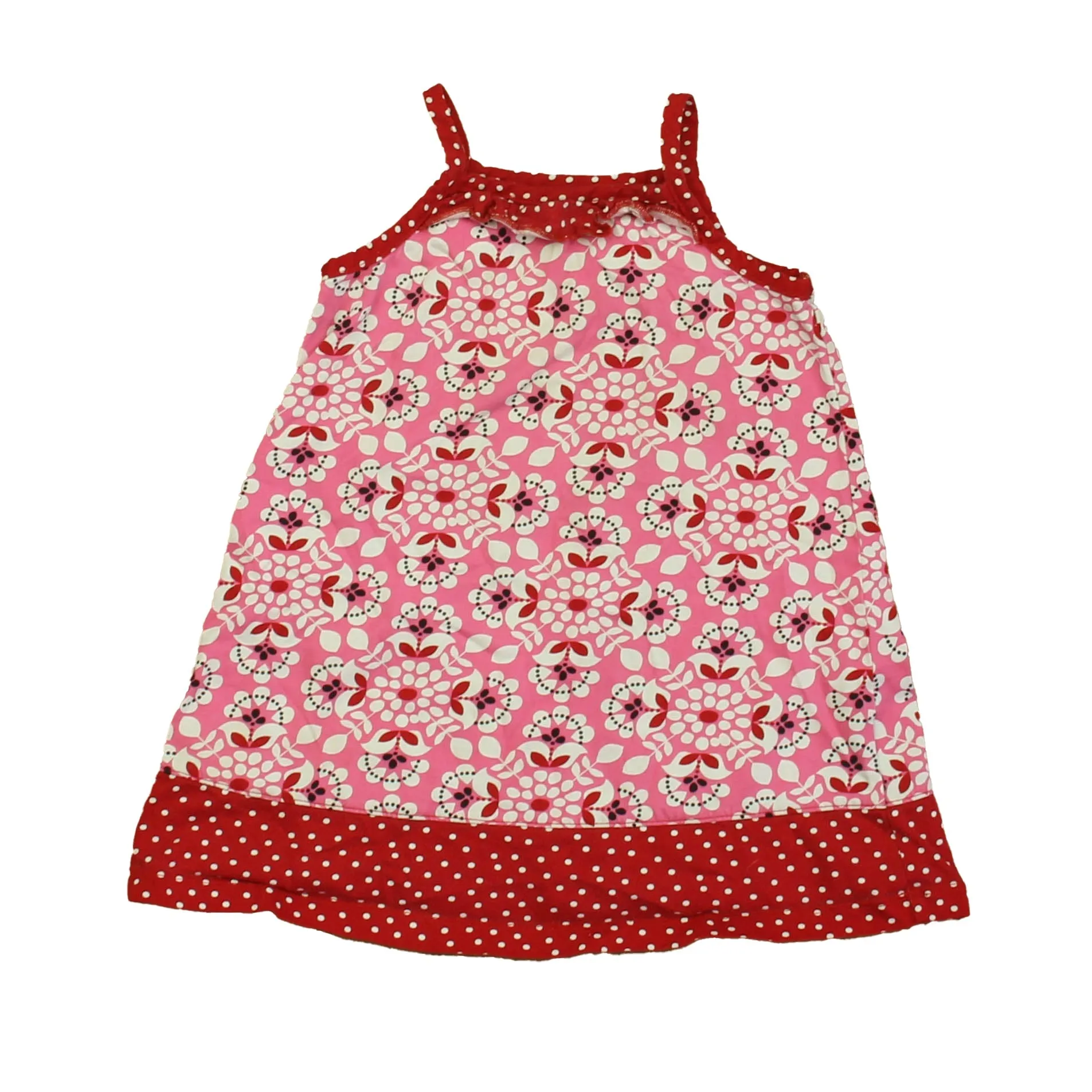 Hanna Andersson Girls Pink | Red Floral Dress