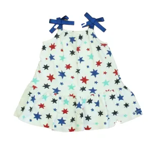 Hanna Andersson Girls White | Blue | Red Stars Dress