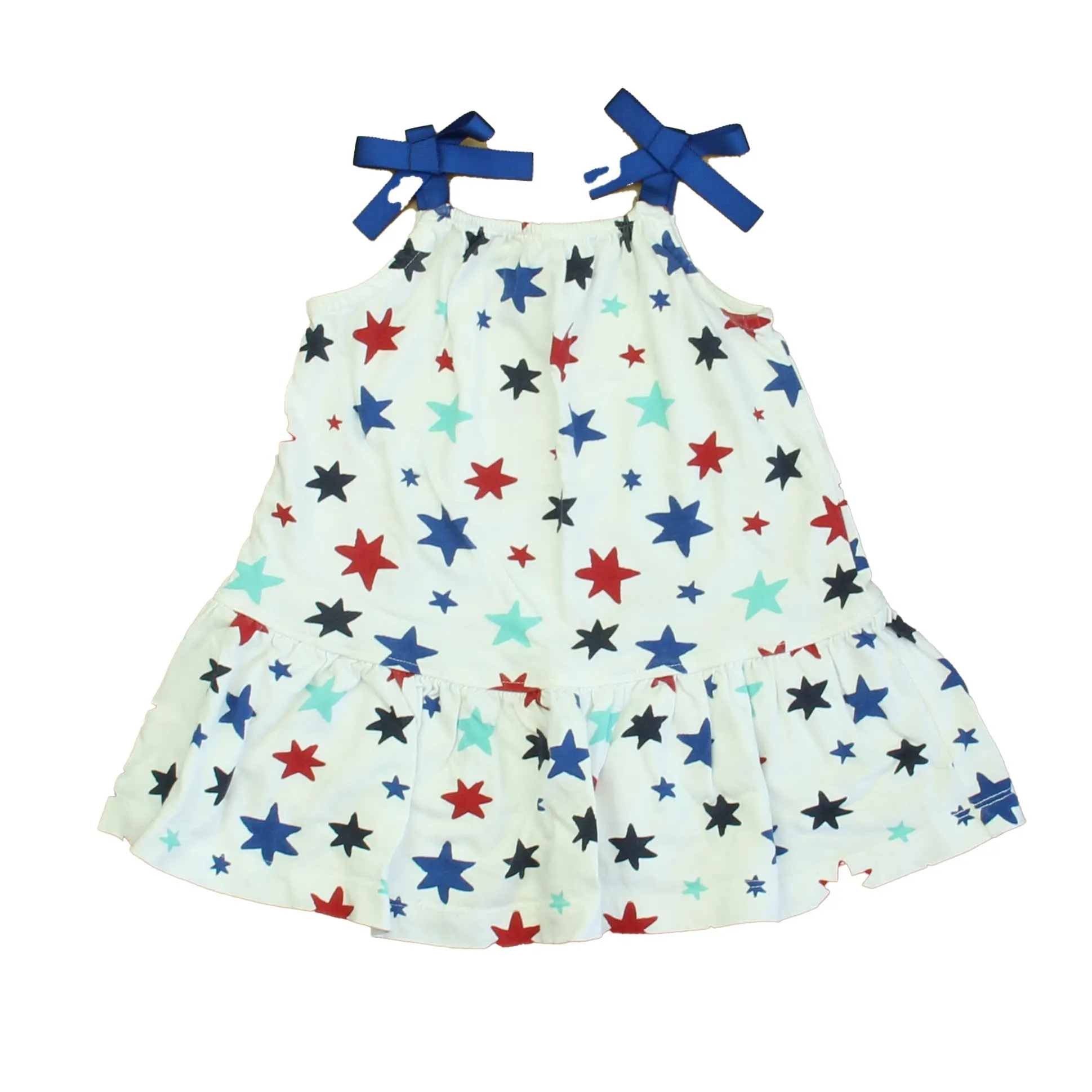 Hanna Andersson Girls White | Blue | Red Stars Dress