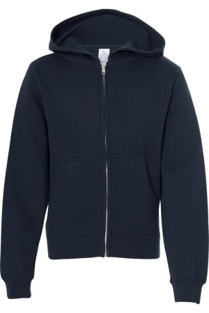 Independent Trading Co. Youth Midweight Full-Zip Hooded Sweatshirt
