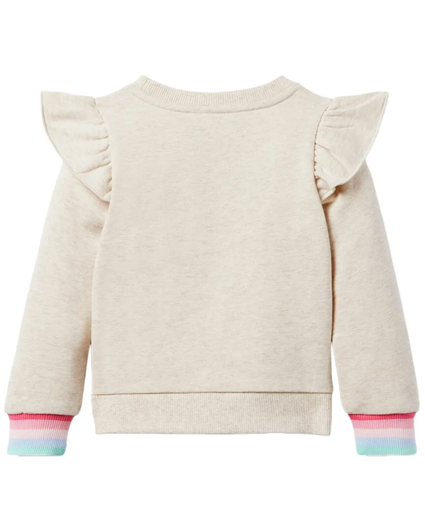 Janie and Jack Bonjour Ruffle Shoulder Sweatshirt