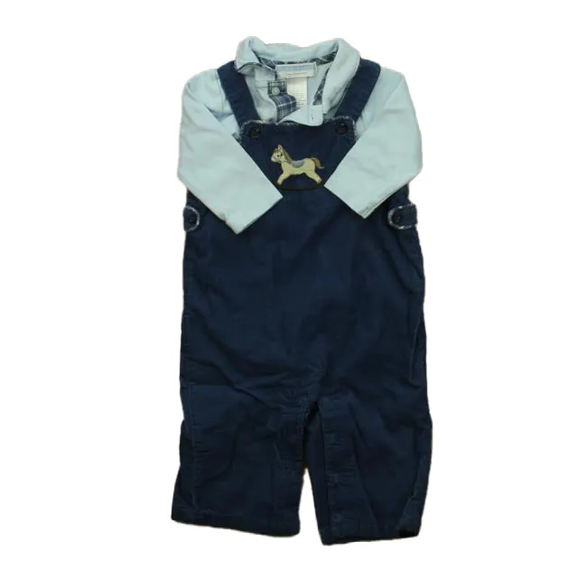 Janie and Jack Boys Blue Overalls