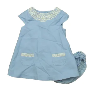 Janie and Jack Girls Blue | White Dress