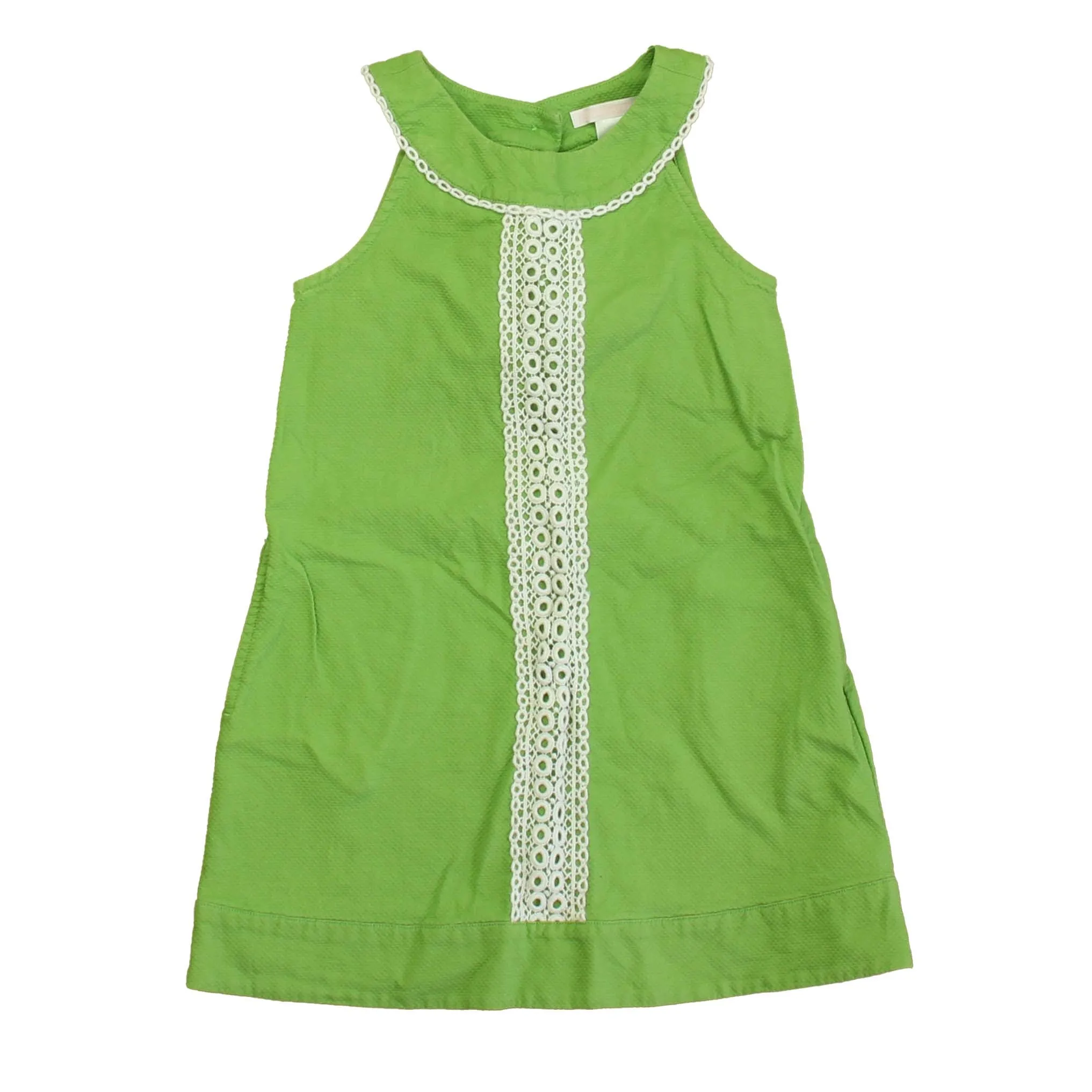 Janie and Jack Girls Green | White Dress
