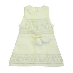Janie and Jack Girls Ivory | Gold Sweater Dress