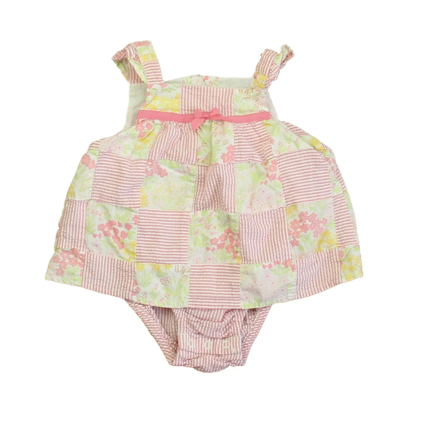 Janie and Jack Girls Pink | Yellow Romper
