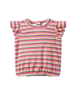Janie and Jack Kaavia James Union-Wade Striped Terry Top