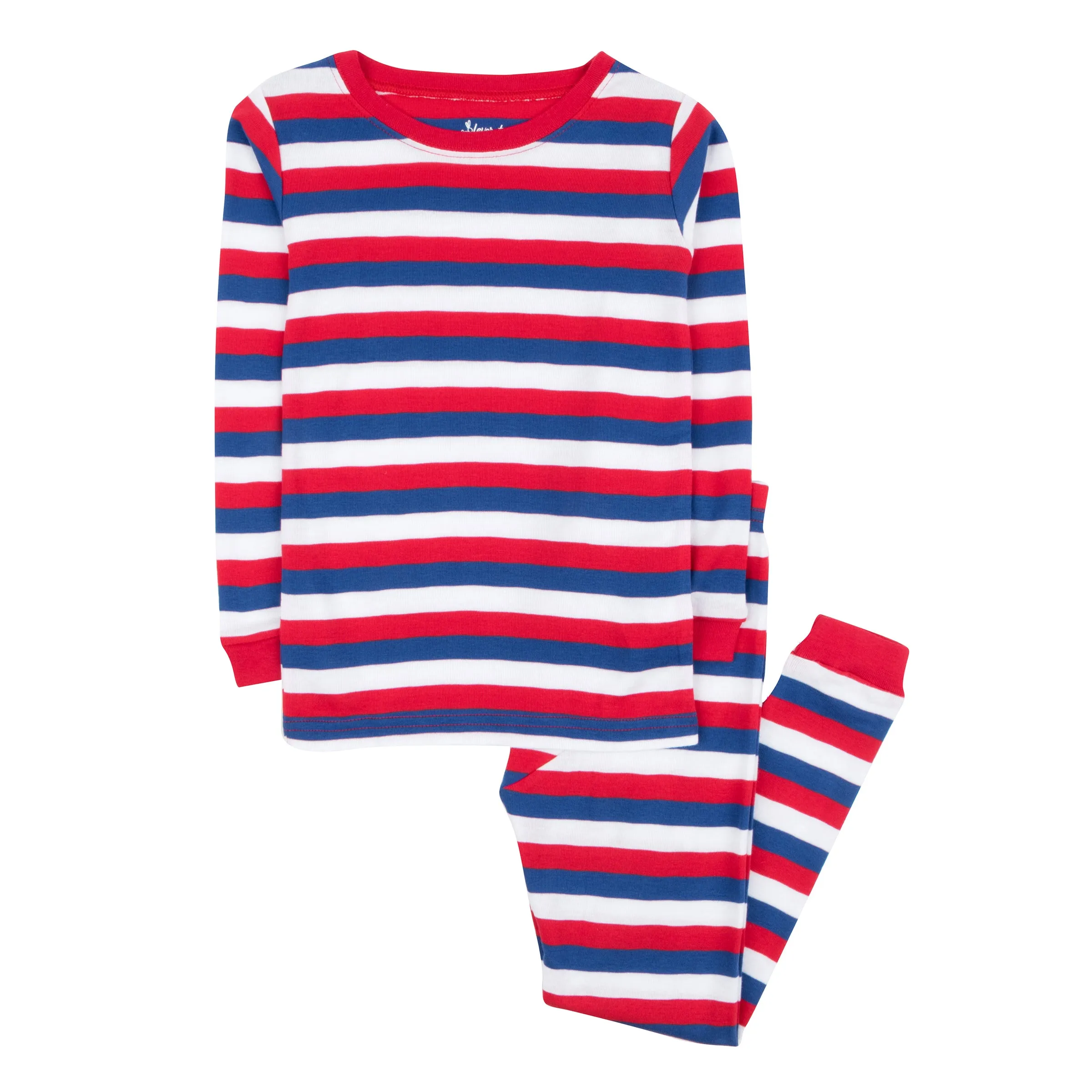 Kids Two Piece Cotton Pajamas Boys Striped