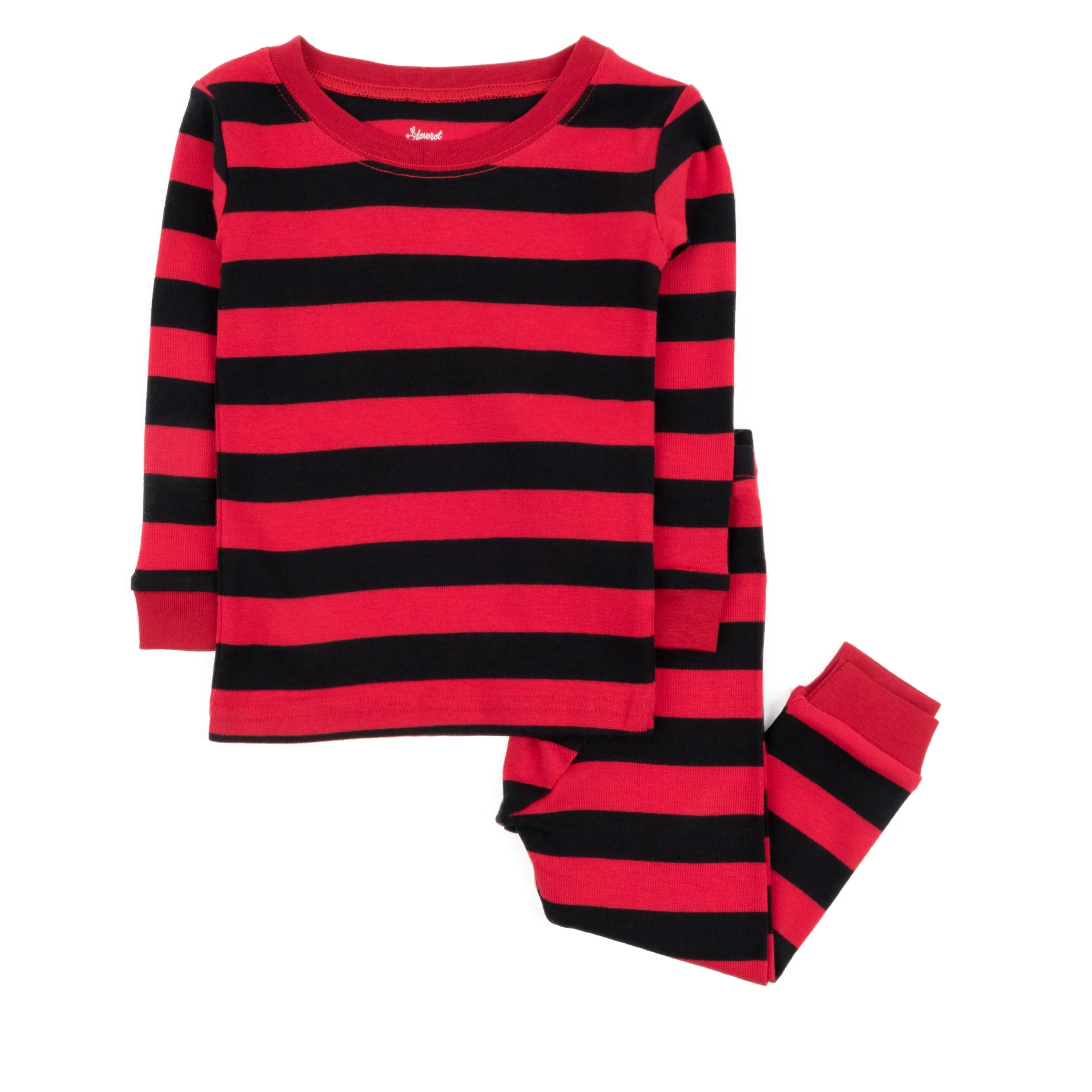 Kids Two Piece Cotton Pajamas Boys Striped