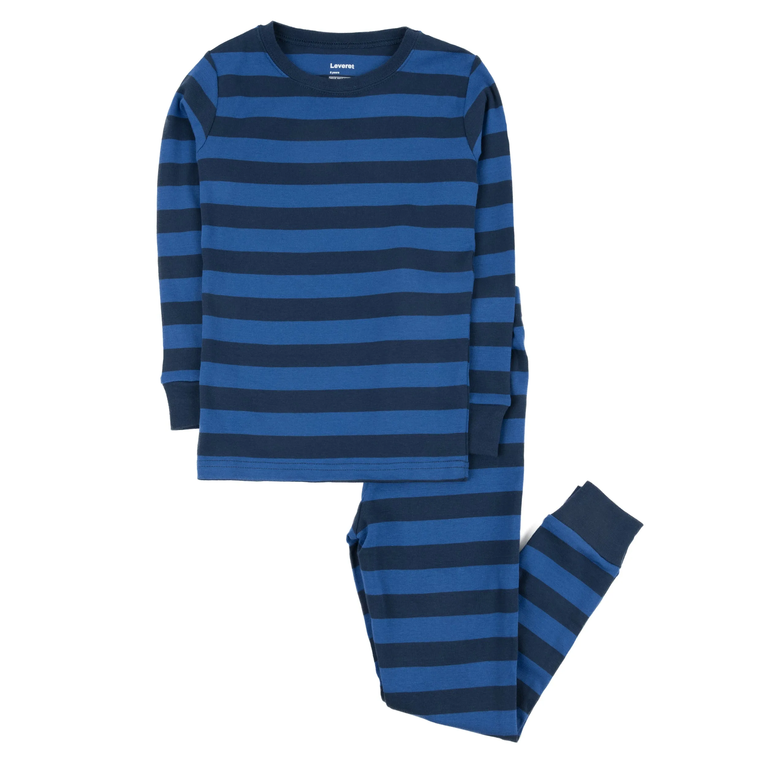 Kids Two Piece Cotton Pajamas Boys Striped