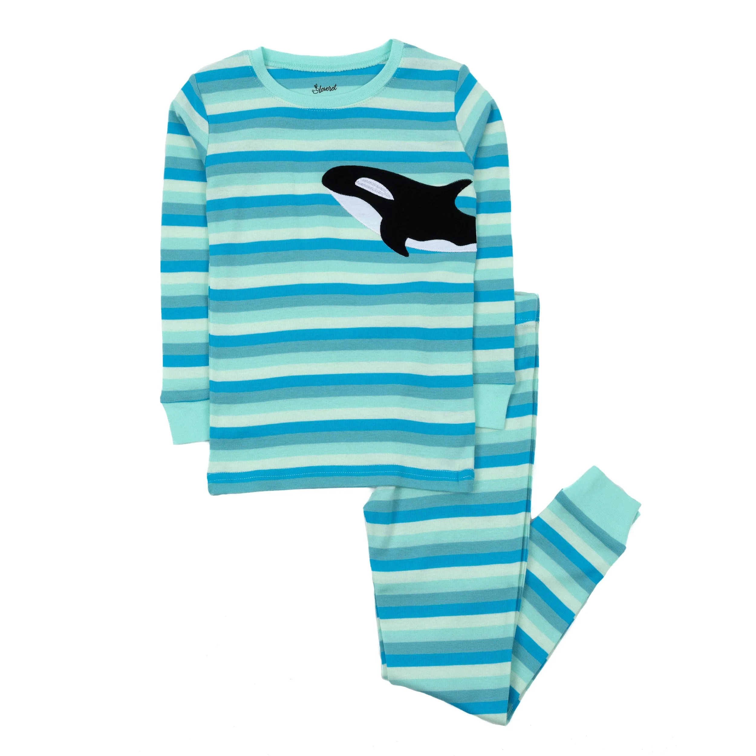 Kids Two Piece Cotton Pajamas Boys Striped