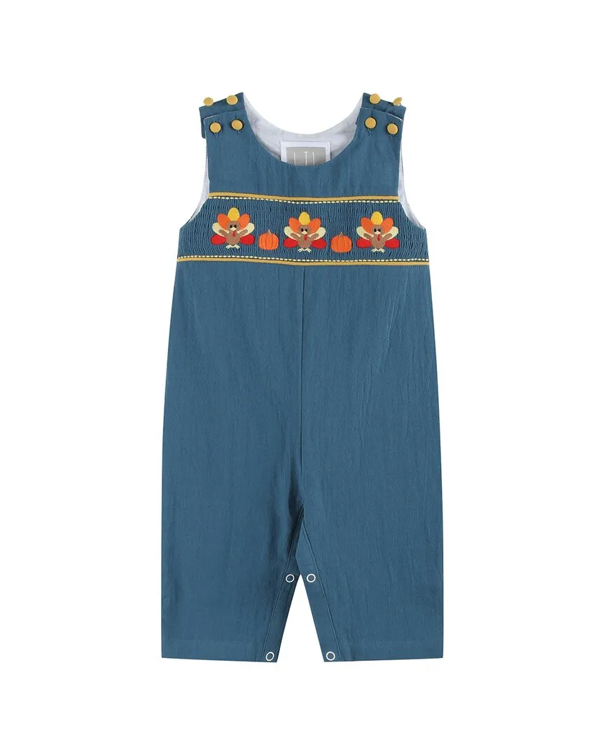 Lil Cactus Turkey Smocked Overall