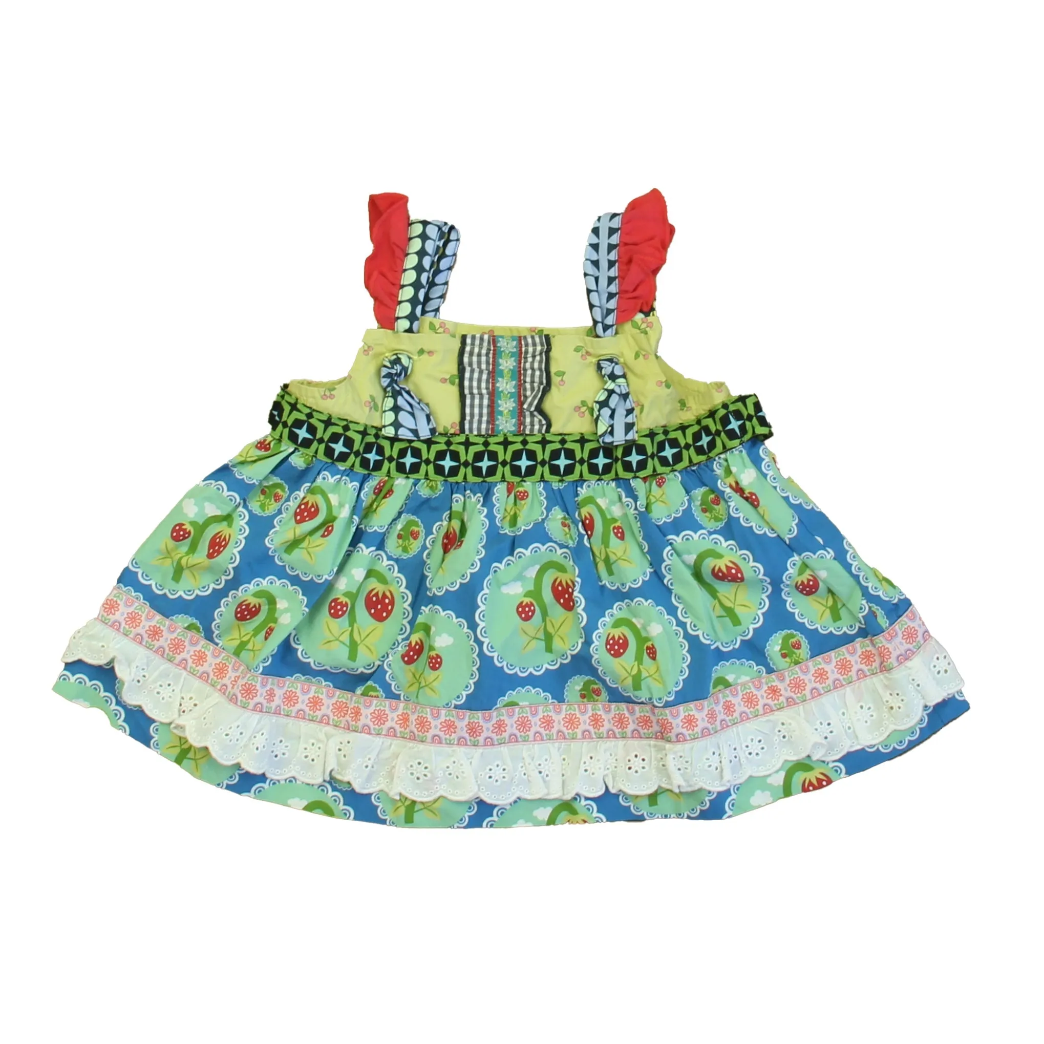 Matilda Jane Girls Green | Black | Blue Dress