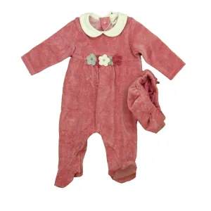 Mayoral Girls Pink Velour Long Sleeve Outfit