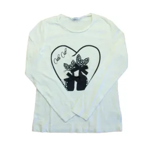 Mayoral Girls White | Black Long Sleeve T-Shirt