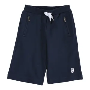 Navy Logo Cotton Shorts