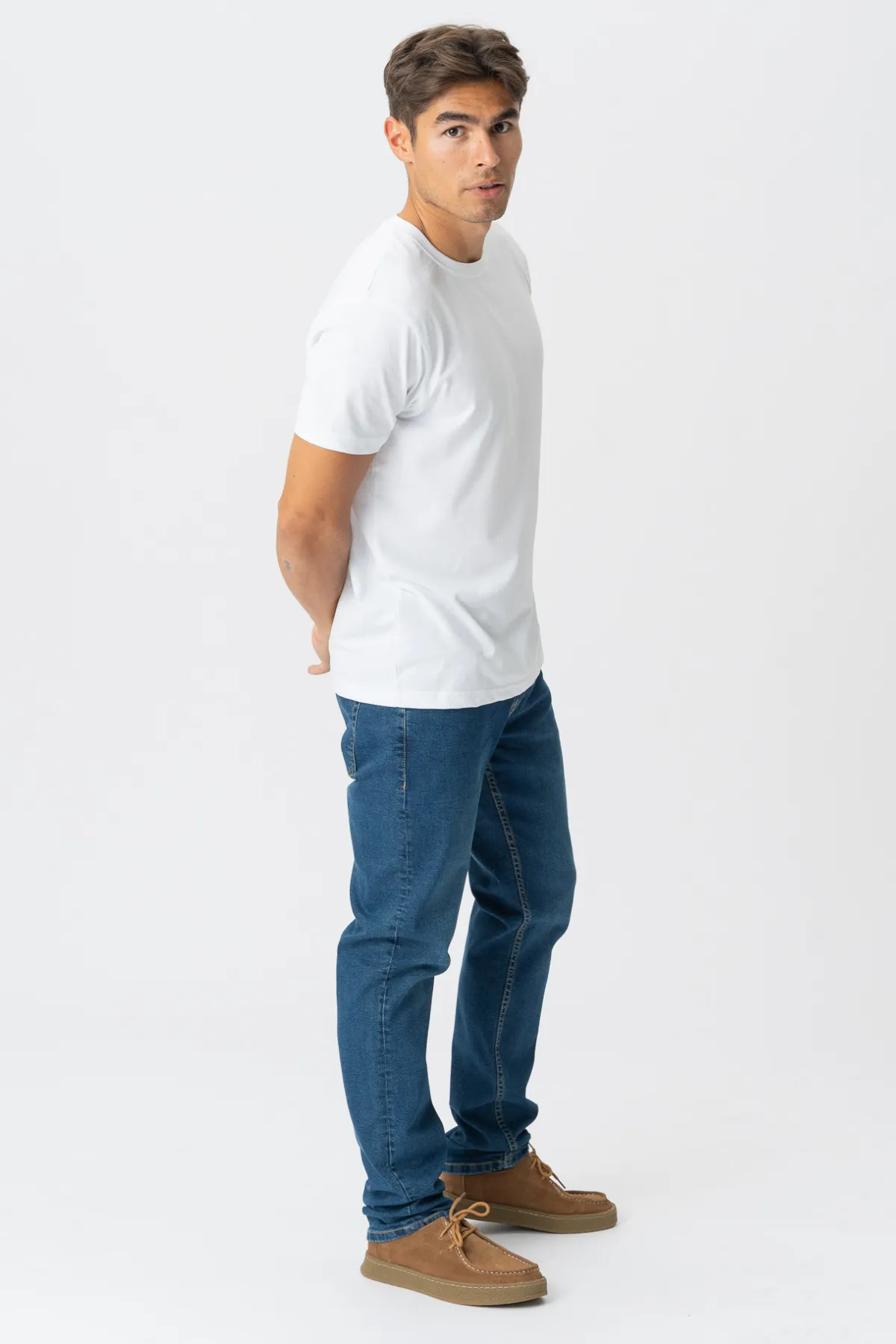 Performance Jeans (Regular) - Medium Blue Denim