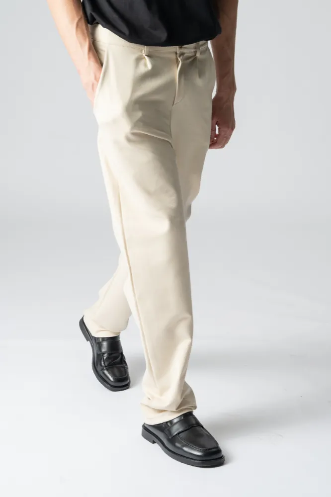 Performance Trousers Wide - Beige