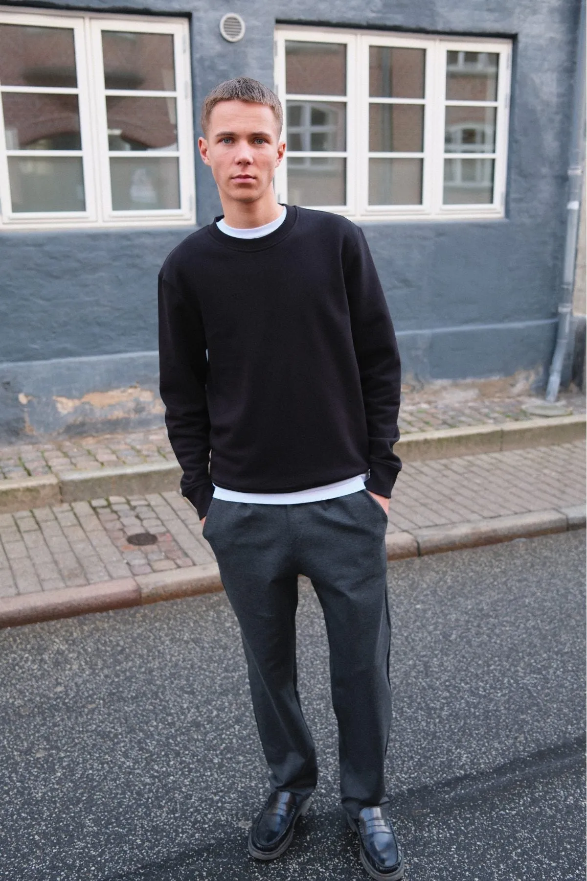 Performance Trousers Wide - Melange Grey