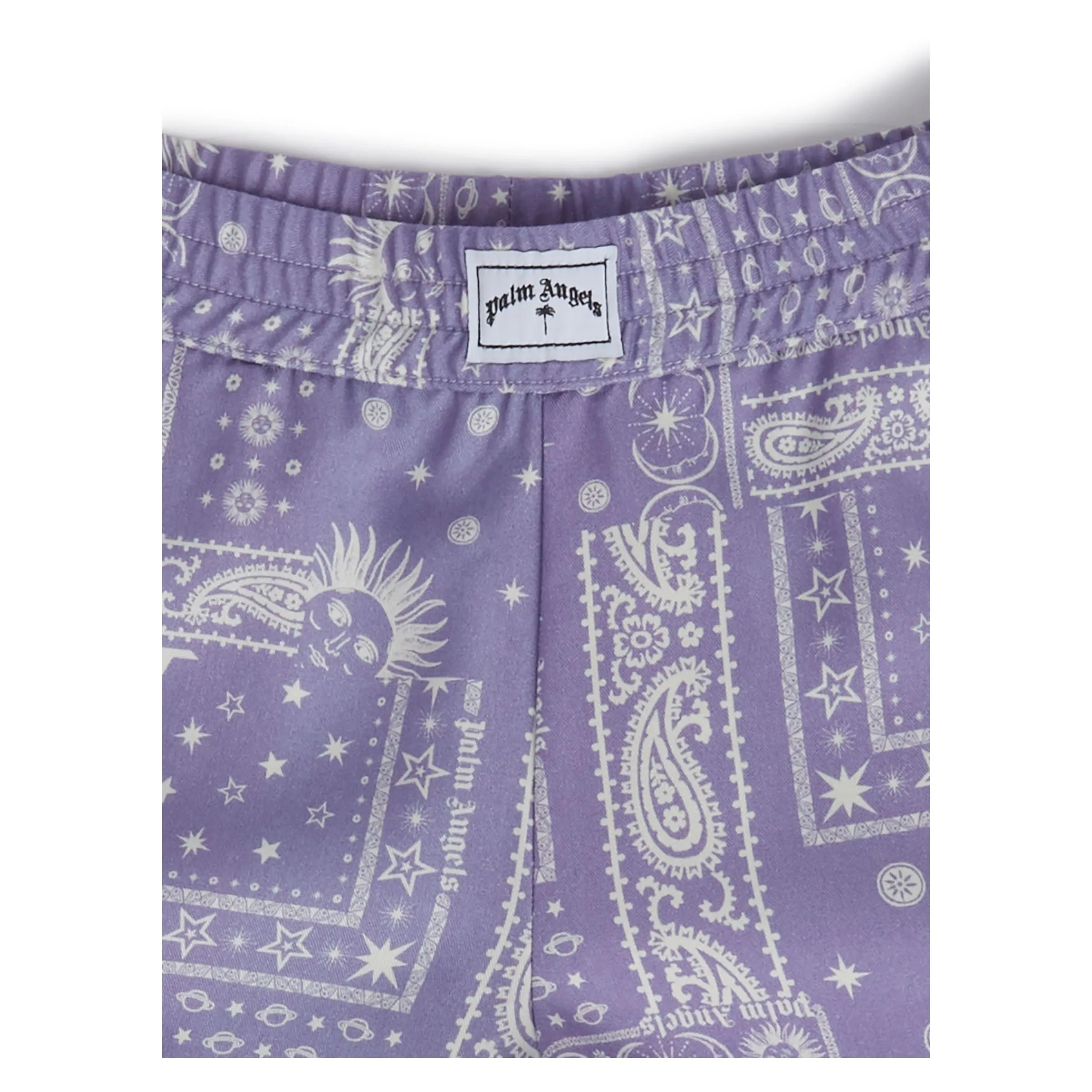 Purple Graphic Print Shorts