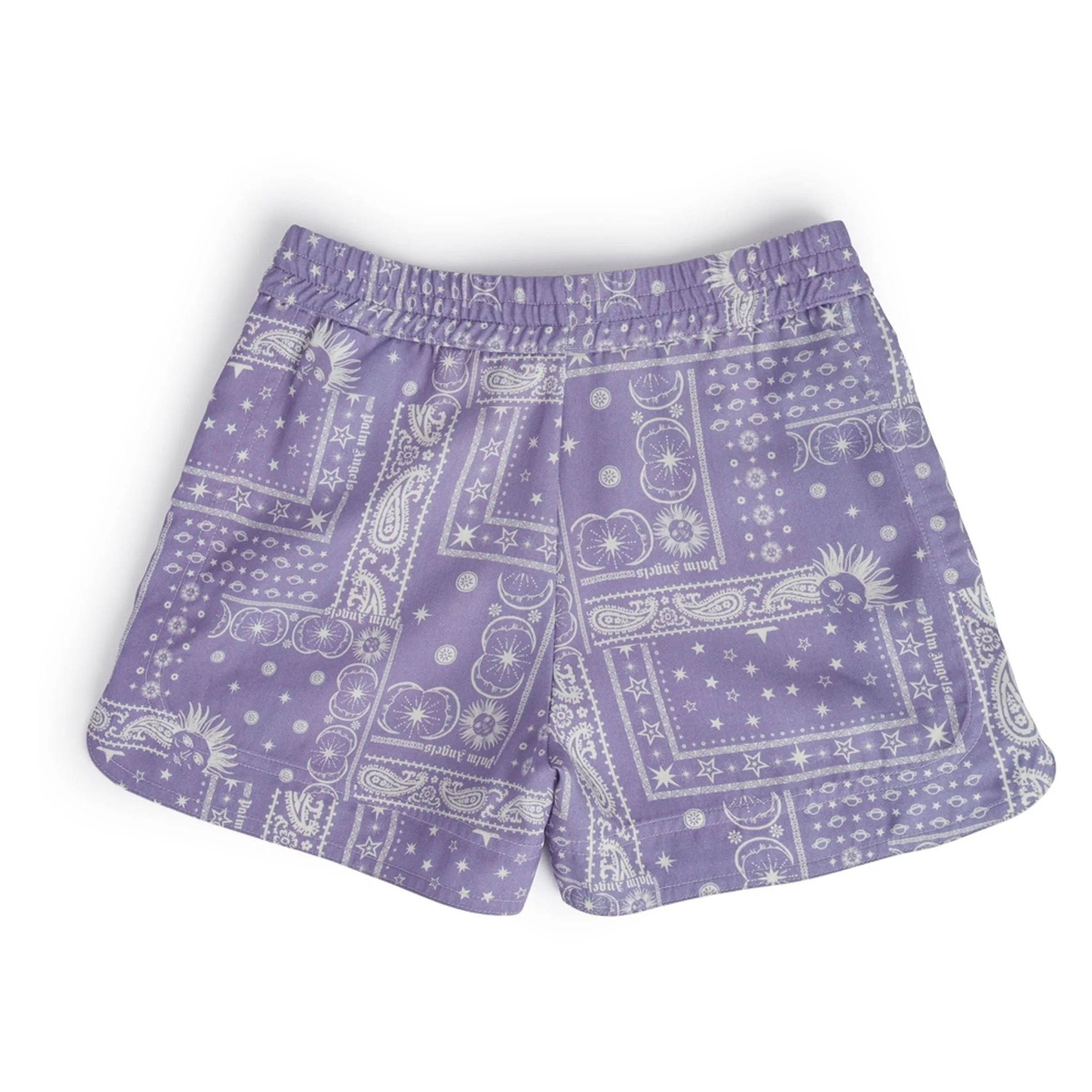 Purple Graphic Print Shorts