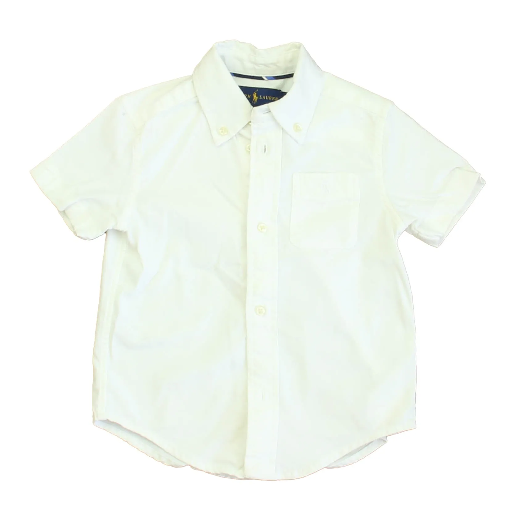Ralph Lauren Boys White Button Down Short Sleeve