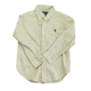 Ralph Lauren Boys Yellow Plaid Button Down Long Sleeve