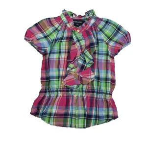 Ralph Lauren Girls Pink | Green Plaid Blouse
