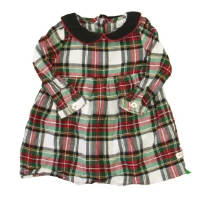 Ruffle Butts Girls Ivory | Red | Green Plaid Dress