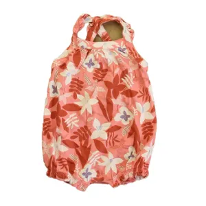 Tea Girls Pink Floral Romper