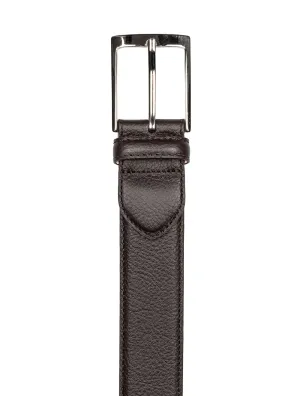 Textured Leather Belt Brown