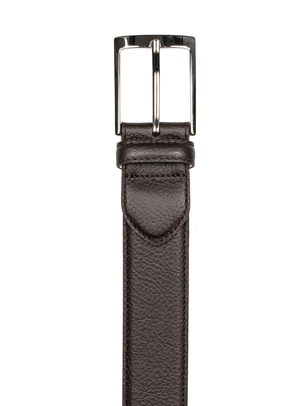 Textured Leather Belt Brown